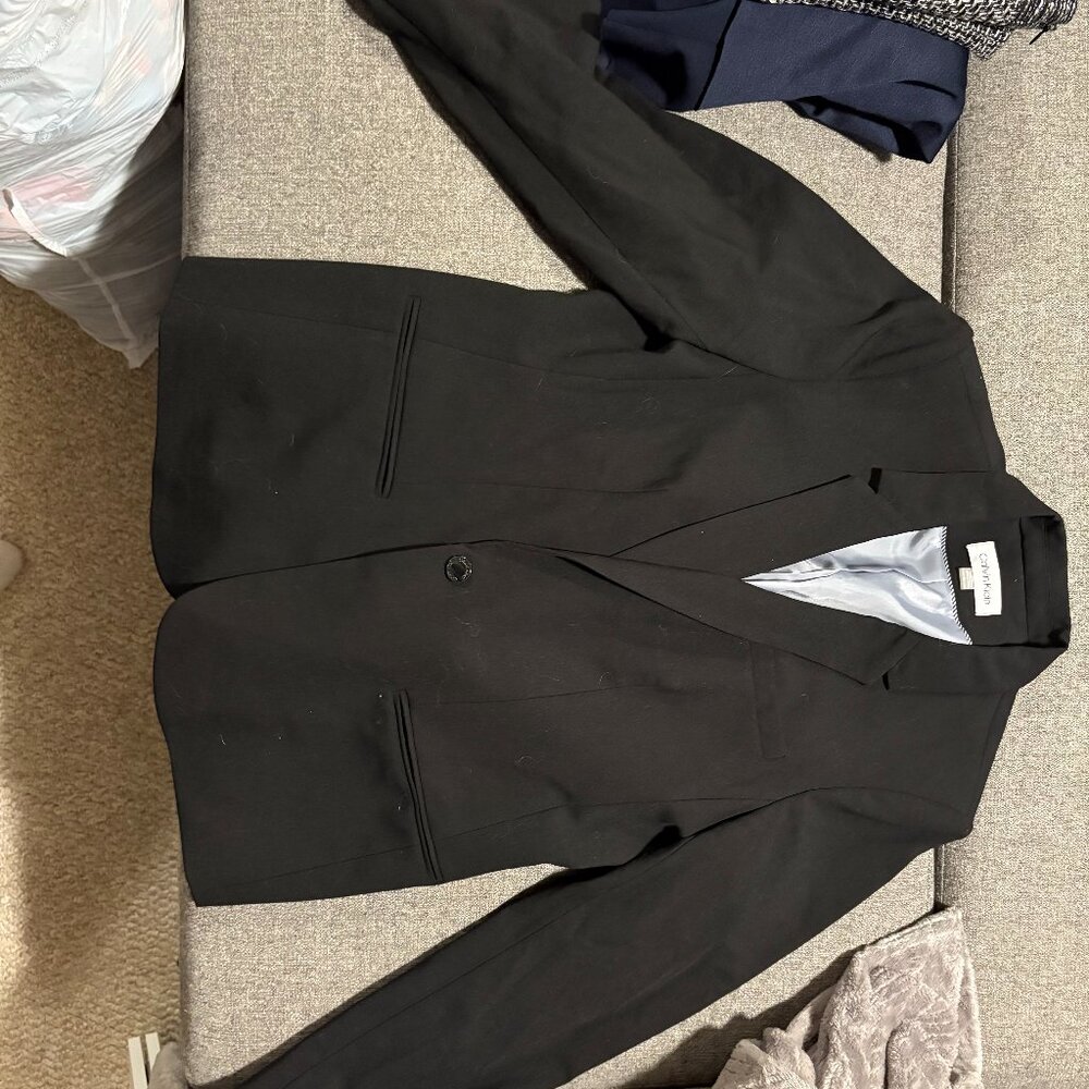 Calvin Klein women's blazer - black, size 14